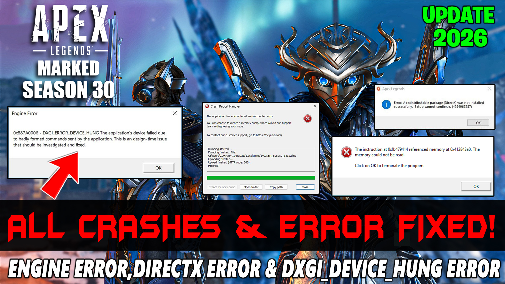 Apex Legends Season 30: How to Fix Engine Error & Directx Error