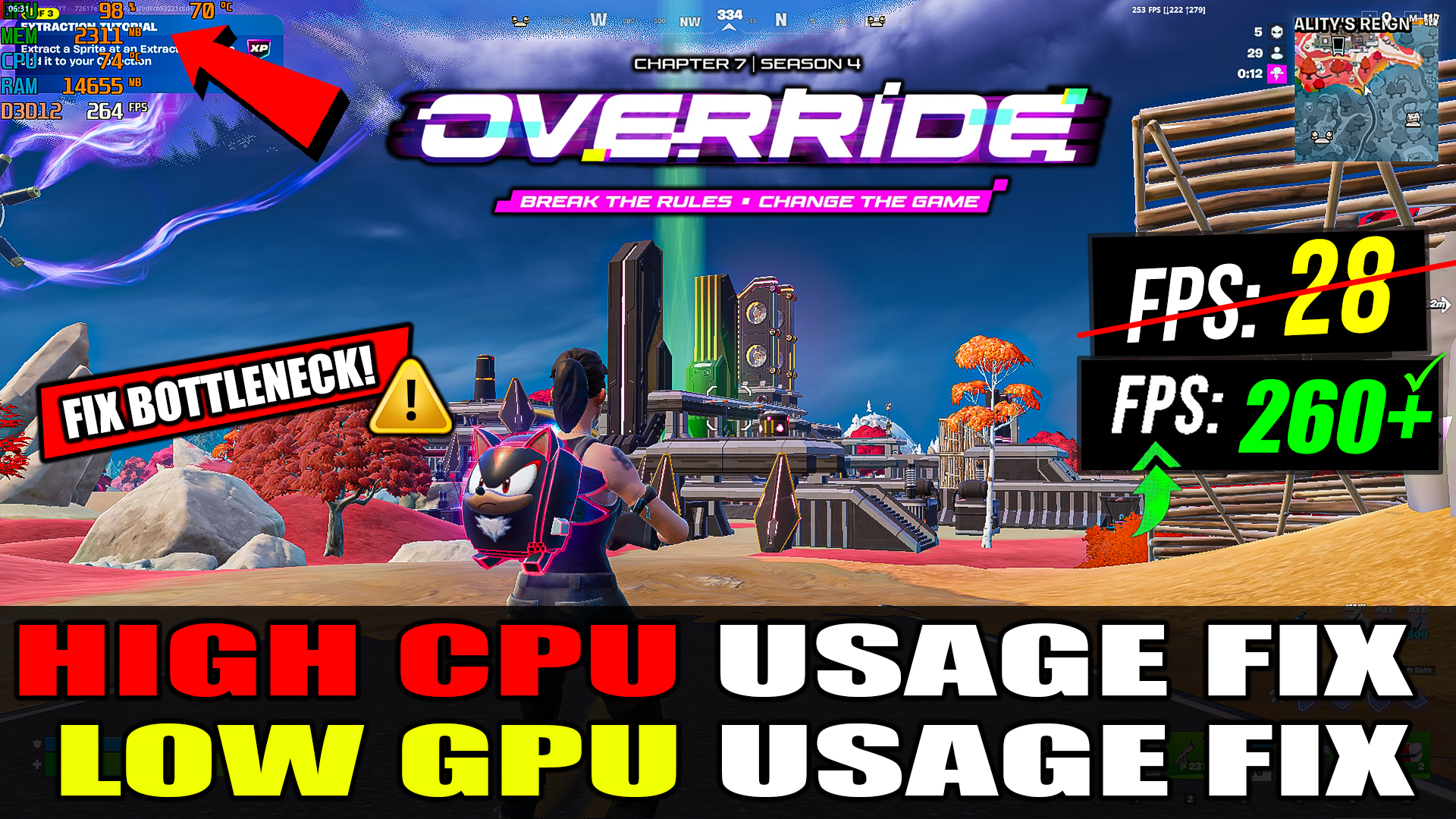How To Fix Low GPU Usage & High CPU Usage in Fortnite Chapter 7 Season 4