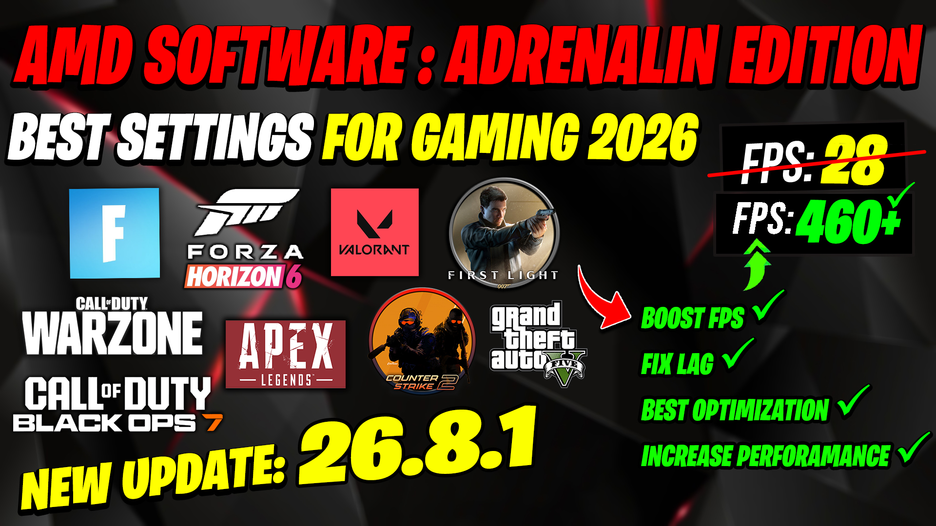 AMD Software Adrenalin Edition New update 26.8.1 Best Setting For Gaming 2026