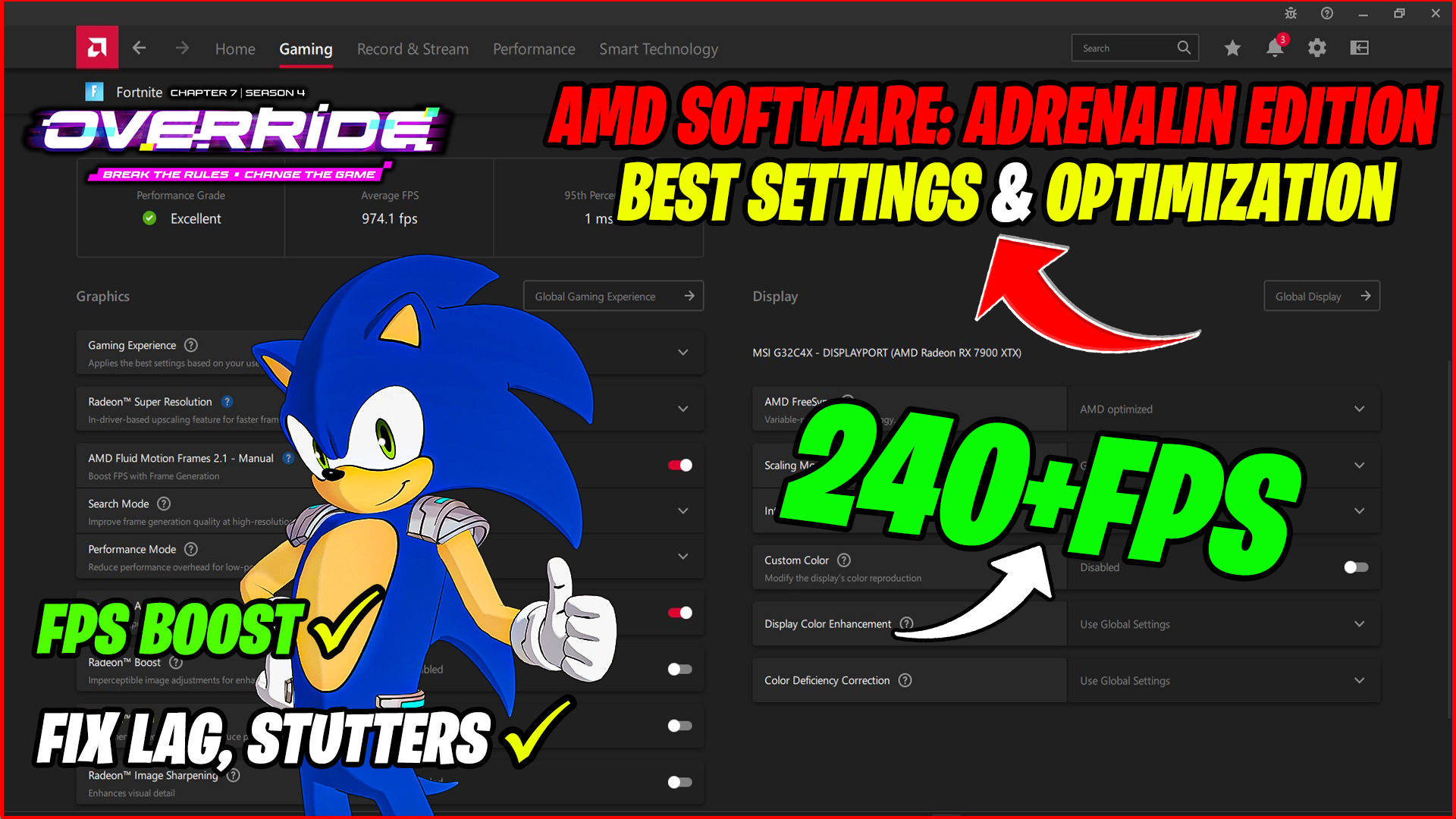 Best AMD Radeon Settings For Fortnite Chapter 7 Season 4