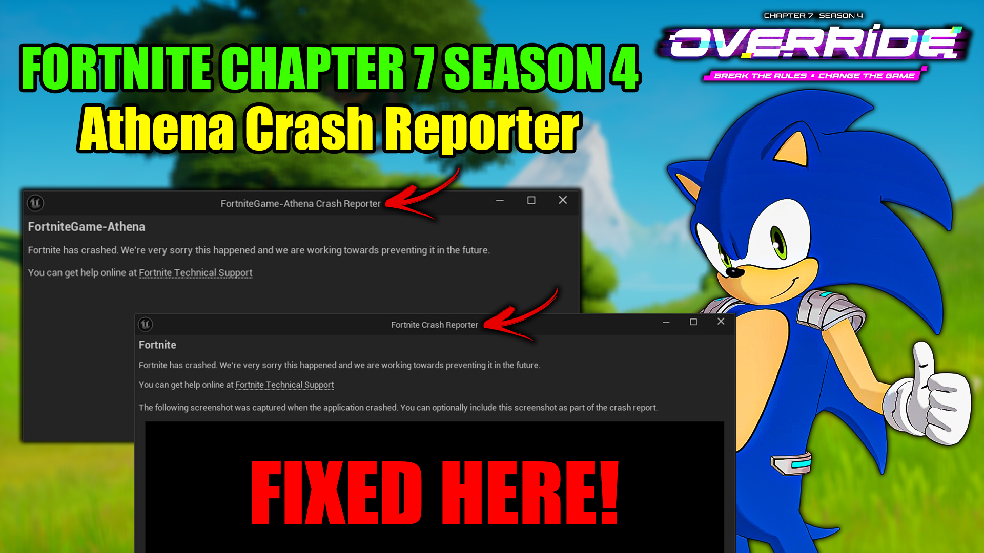 Athena Crash Reporter Fortnite Chapter 7 Season 4 Fix