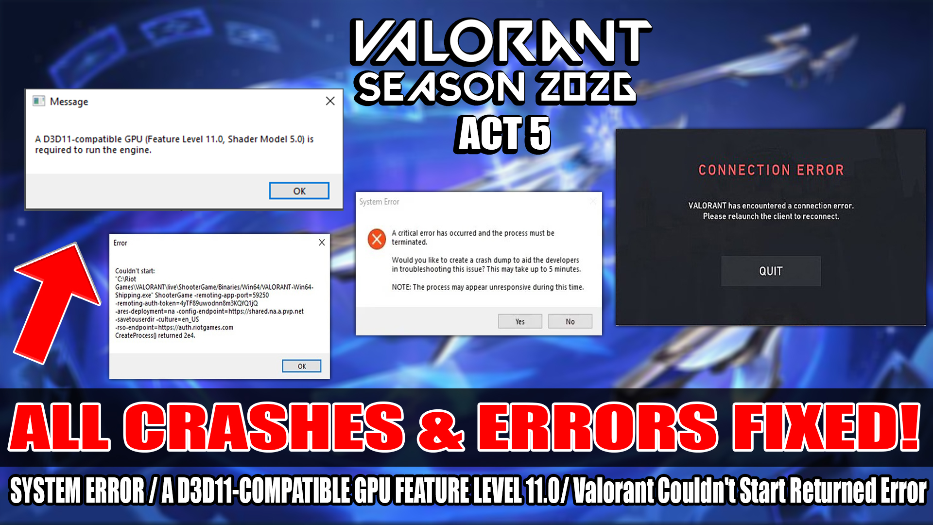 How to STOP Valorant Season 2026 Act 5 Crashing