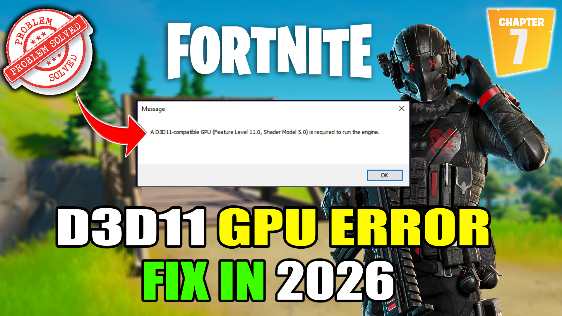 How To FIX D3D11 Compatible GPU Feature Level 11.0 Shader Model 5.0 Error